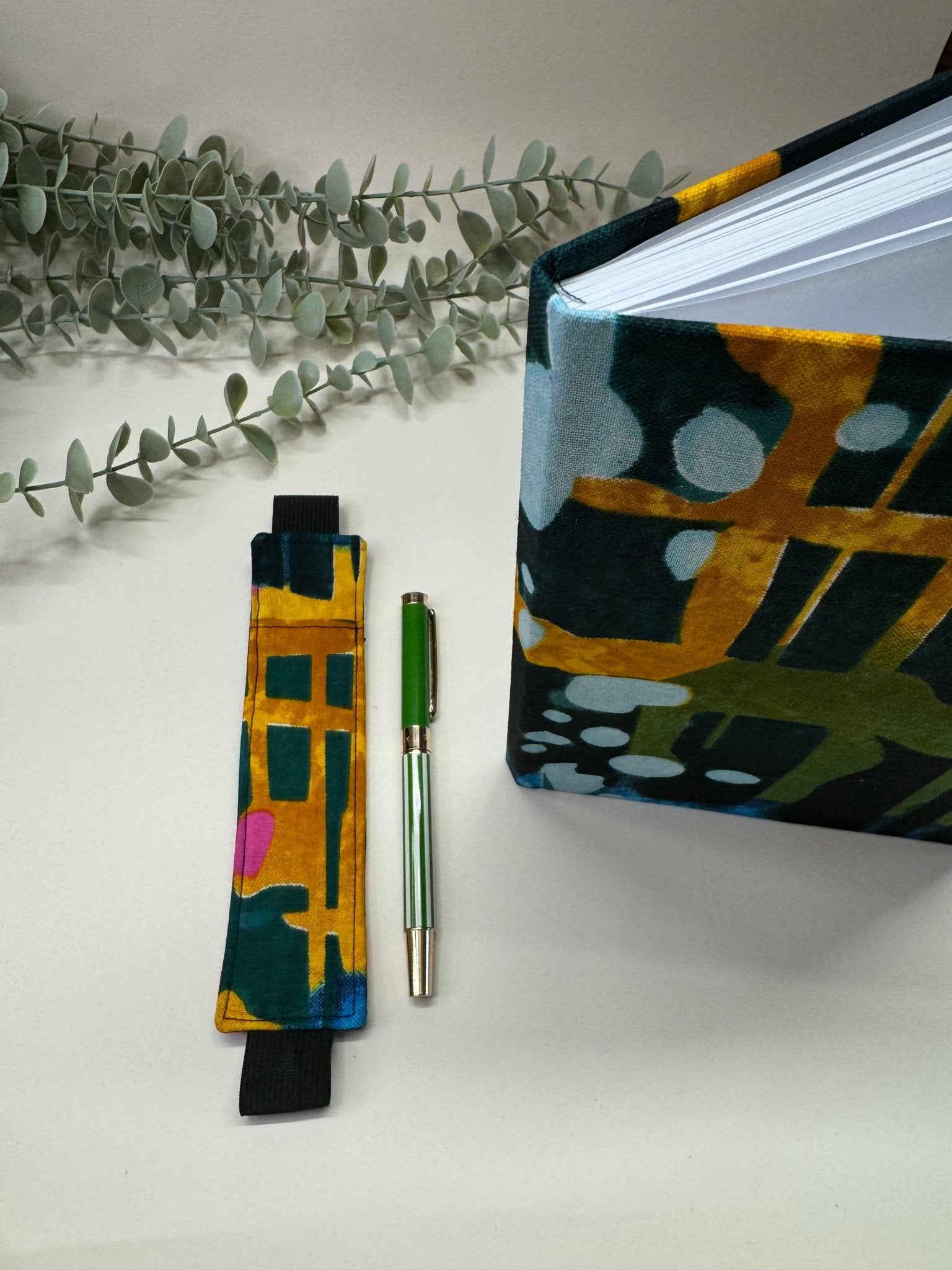 A5 Notebook Pen Holder Geo Print - AmayiUK